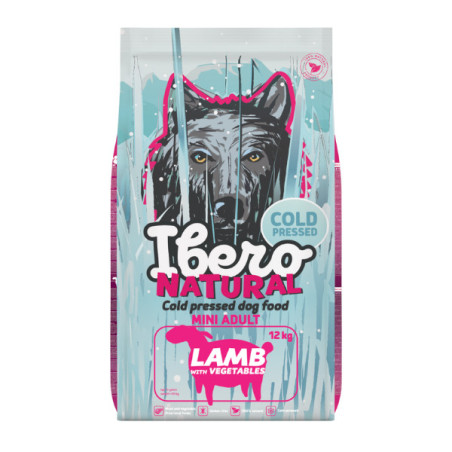 Ibero NATURAL dog Adult S COLD PRESSED lamb 12kg