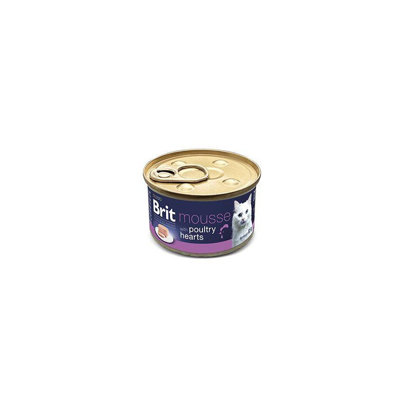 Brit Premium Cat by Nature Mousse Poultry hearts 85g