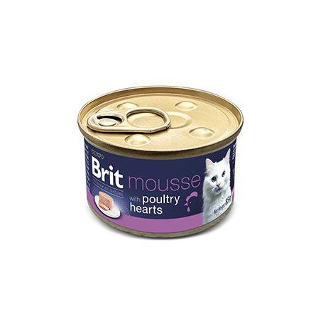 Brit Premium Cat by Nature Mousse Poultry hearts 85g