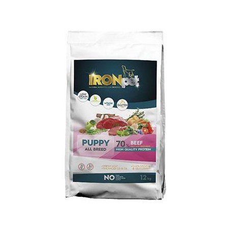 IRONpet Dog Puppy All Breed Beef 12kg