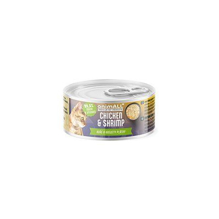animALL konzerva kočka Kuře a krevety plátky 80g