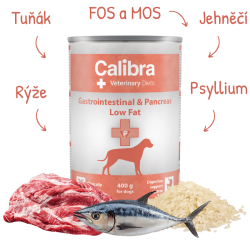 Calibra VD Dog  konz. Gastrointestinal Low Fat 400g