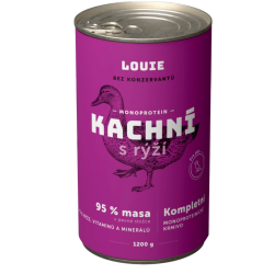 Louie Dog konz. Kachní s rýží a prebiotiky 1200g