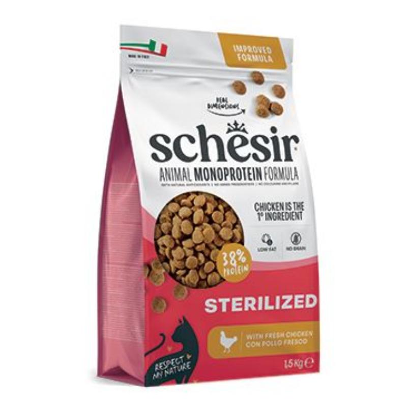 Schesir Cat Animal Monoprotein Sterilized kuřecí 1,5kg