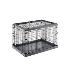 Přepravka SUPERIOR 105 skládací pro psy šedá FP