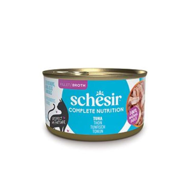 Schesir Cat konz.Compl.Nutrition Tuňák vývar 85g
