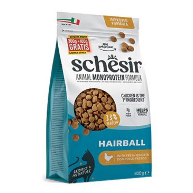 Schesir Cat Animal Monoprotein Hairball kuřecí 400g