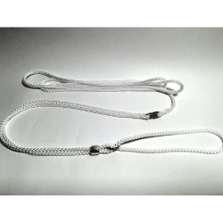 Výstavní vodítko bílé 130cm/4mm pro malá plemena s bílou srstí