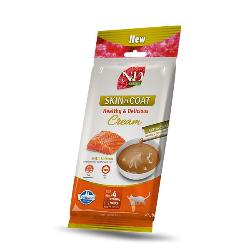 N&D QUINOA Cat Cream pamlsek Skin & Coat Salmon 60g