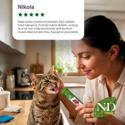 N&D PRIME Cat Cream pamlsek Chicken & Tuna Kitten 60g