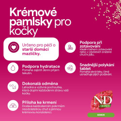 N&D QUINOA Cat Cream pamlsek Senior Chicken&Tuna 60g