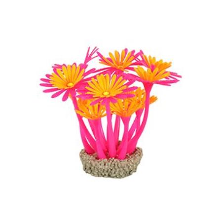 Akvarijní dekorace FLOWERS 3 růžová/oranžová Zolux