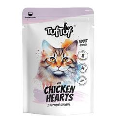 Tuf Tuf Cat Paštika s důbežími srdíčky kapsa 300g