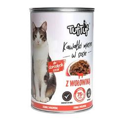 Tuf Tuf Cat Kousky masa s hovězím konz. 415g