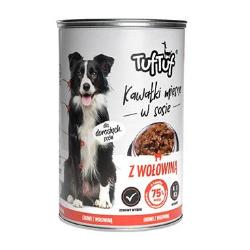 Tuf Tuf Dog Kousky masa s hovězím v omáčce konz.415g