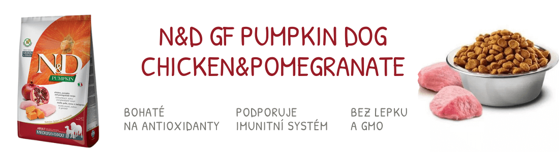N&D kuřecí granule GF Pumpkin DOG Adult M/L Chicken&Pomegranate