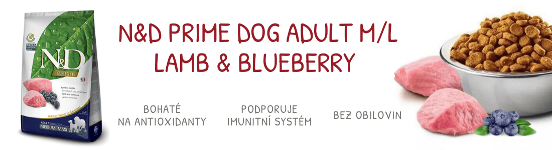 N&D PRIME DOG Adult M/L Lamb & Blueberry